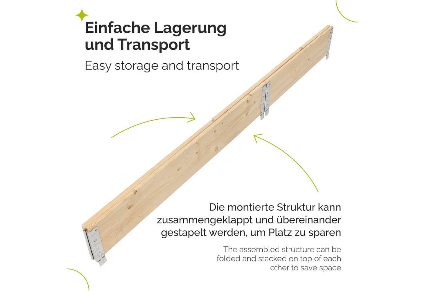 Garronda Hochbeet-Profil Palettenrahmen Naturbelassen Holz - Bild 4