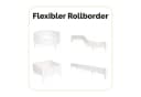 Garronda Rasenkante Beeteinfassung Holz Rollzaun Flexibler Rollborder 2m Bild 3