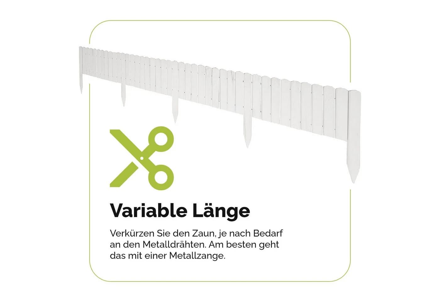 Garronda Rasenkante Beeteinfassung Holz Rollzaun Flexibler Rollborder 2m - Bild 4
