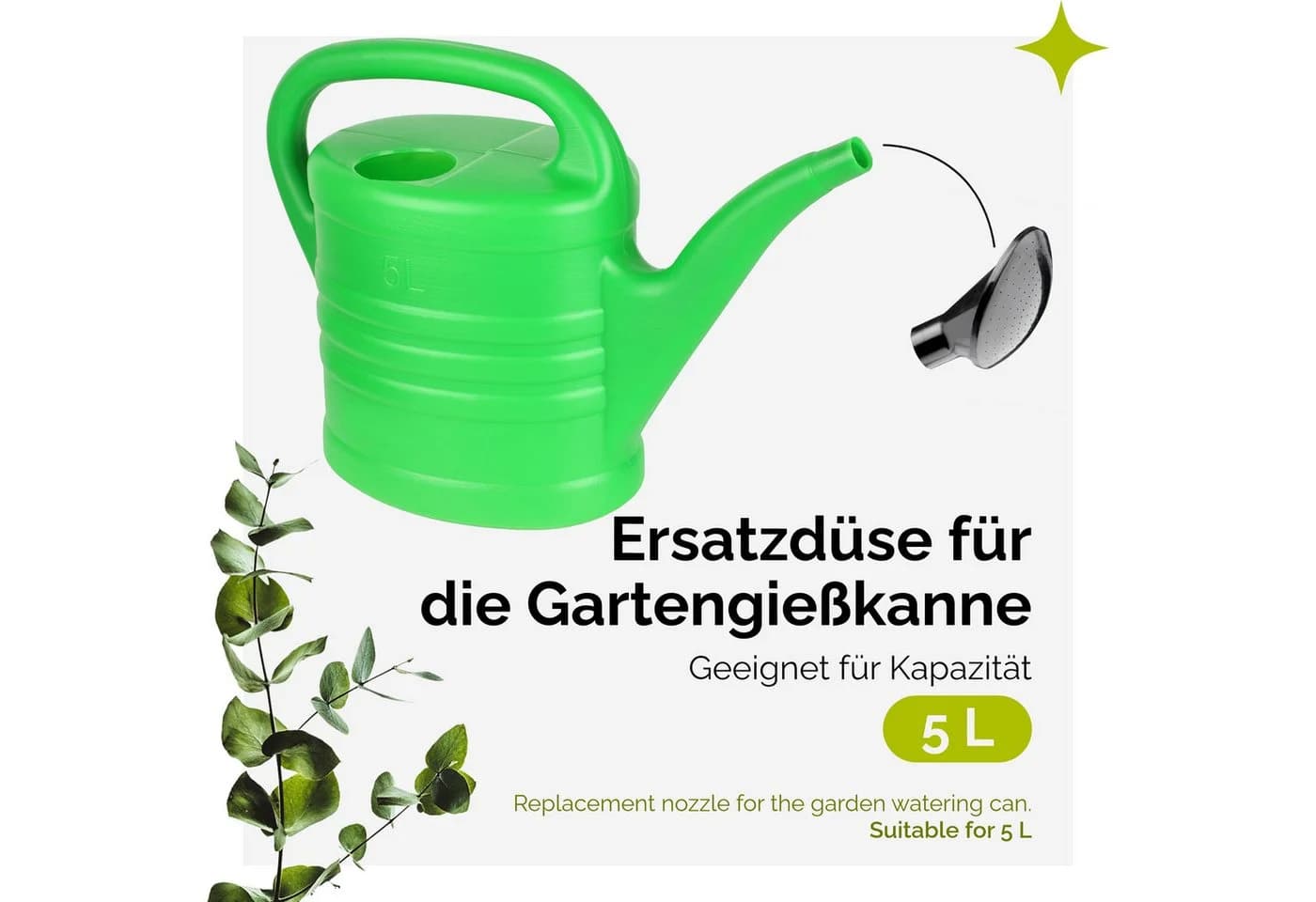 Garronda Ersatzbrause Schwarz für 5L Gießkanne - Bild 3