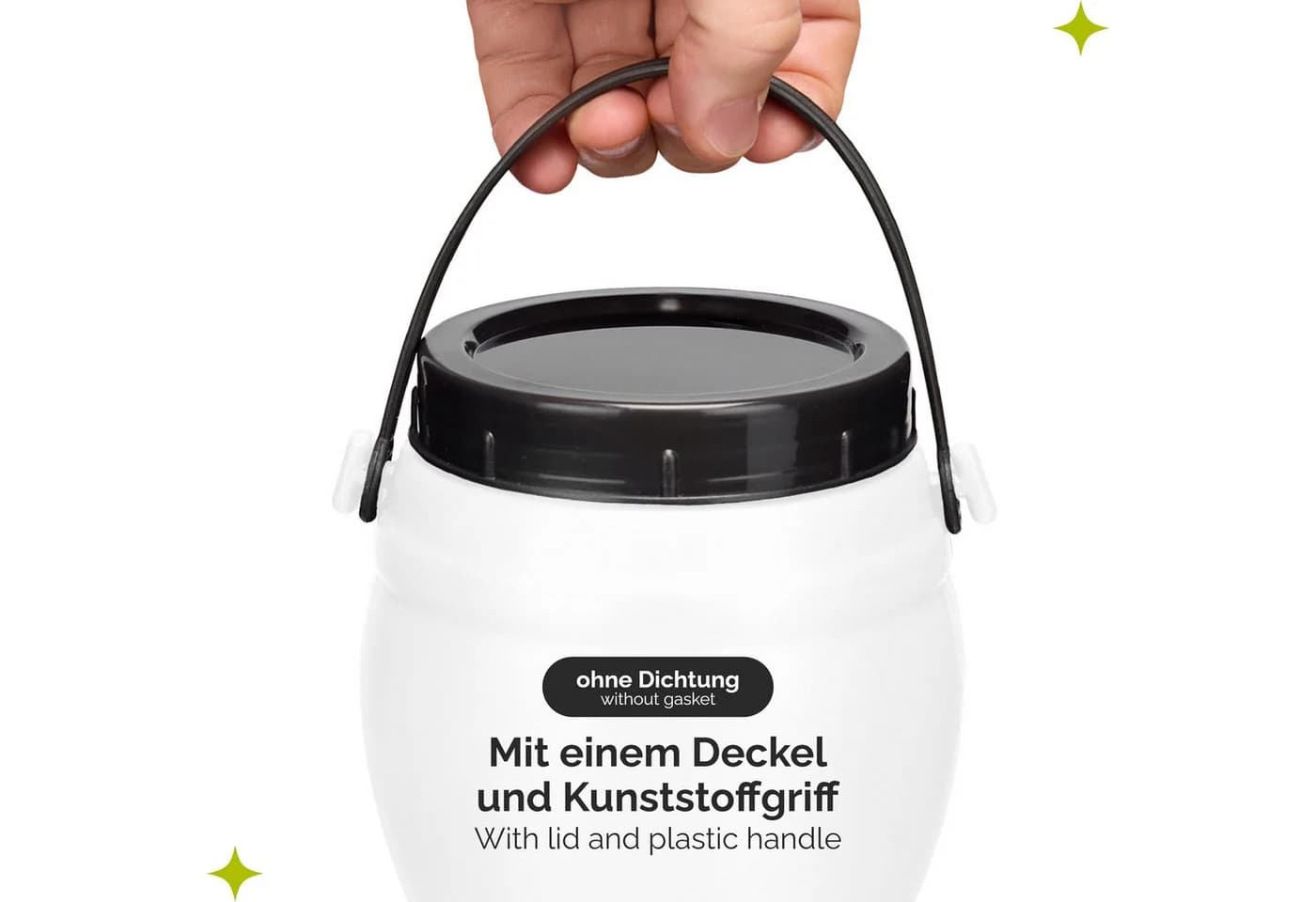 Garronda Regentonne 1,5L Weiß BPA-frei mit Deckel - Bild 4