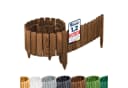Garronda Zaun Rasenkante Holz Beeteimfassung Flexibler Rollborder Bild 2