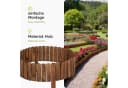Garronda Zaun Rasenkante Holz Beeteimfassung Flexibler Rollborder Bild 3