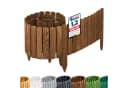 Garronda Rasenkante Holz Beeteimfassung Flexibler Rollborder Dunkelbraun Bild 2