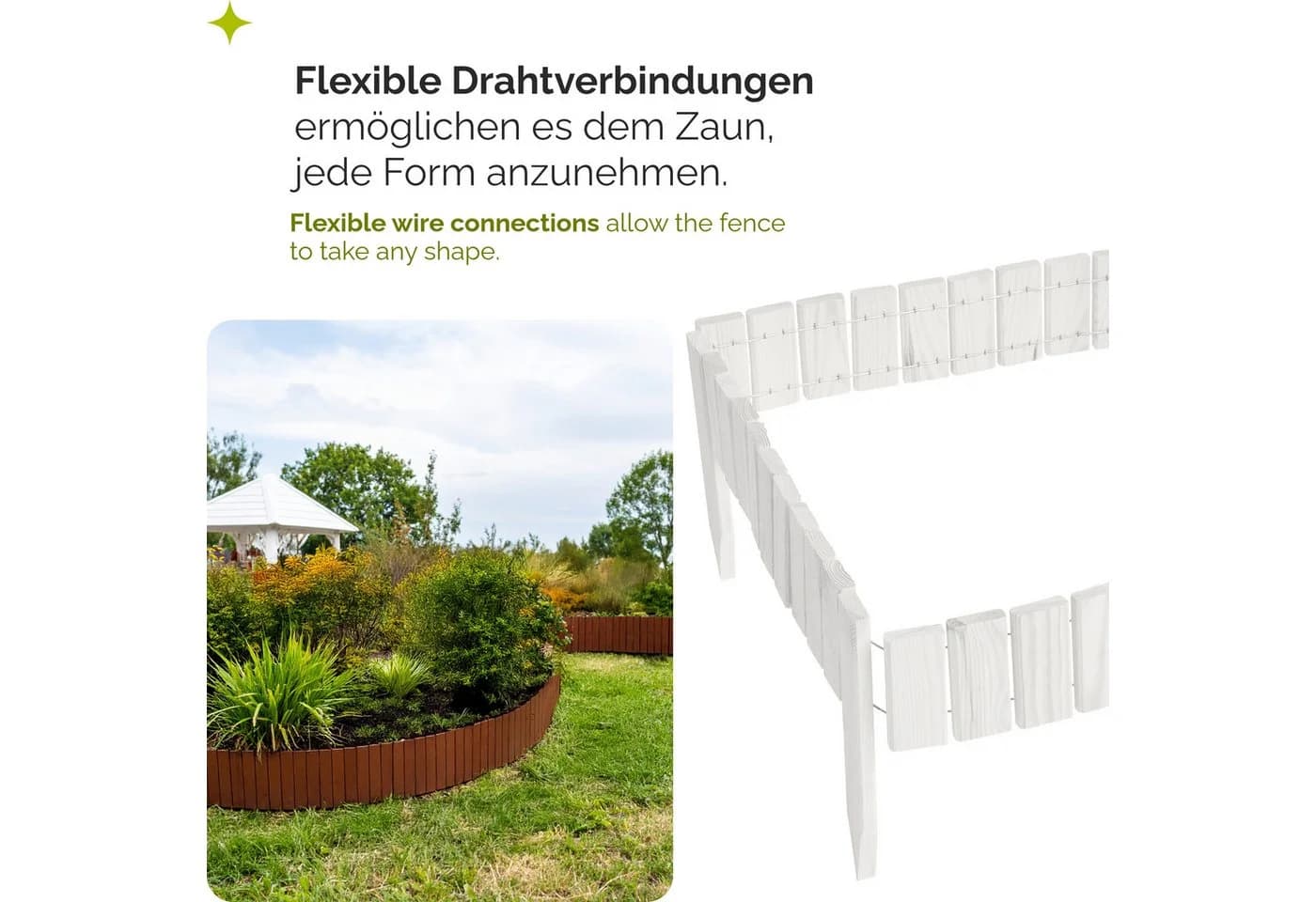 Garronda Flexible Holz-Rasenkante Beetumrandung Gartenbegrenzung - Bild 4