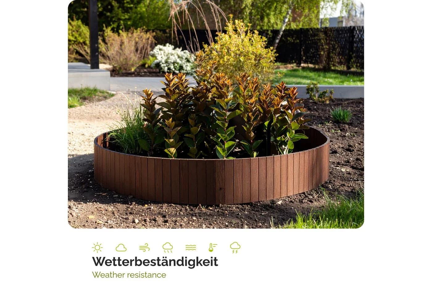 Garronda Flexible Holz-Rasenkante Beetumrandung Gartenbegrenzung - Bild 5
