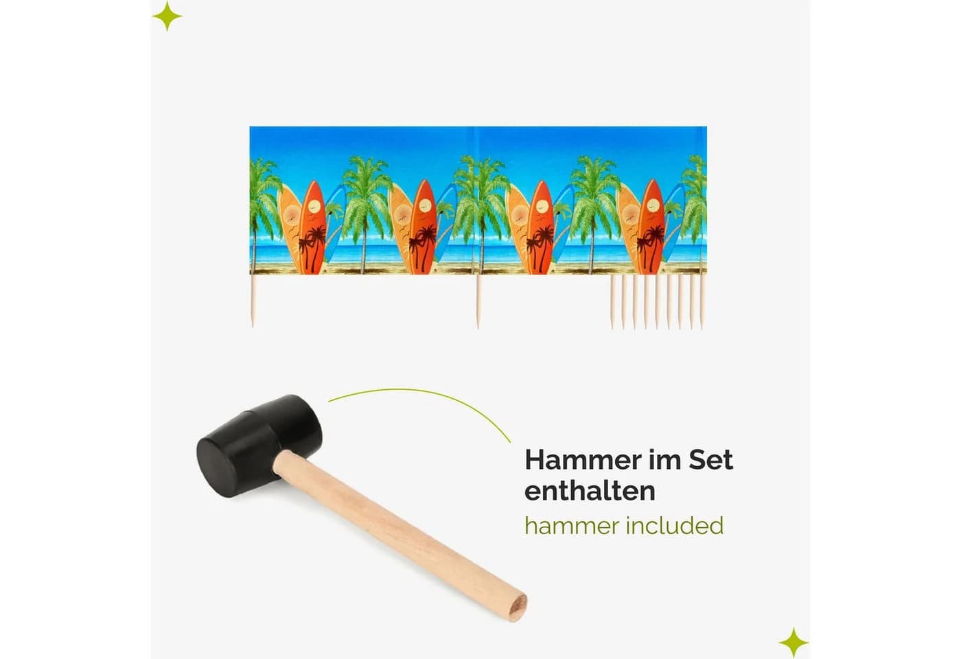 Garronda Strand Windschutz 15m mit Gummihammer - Bild 5