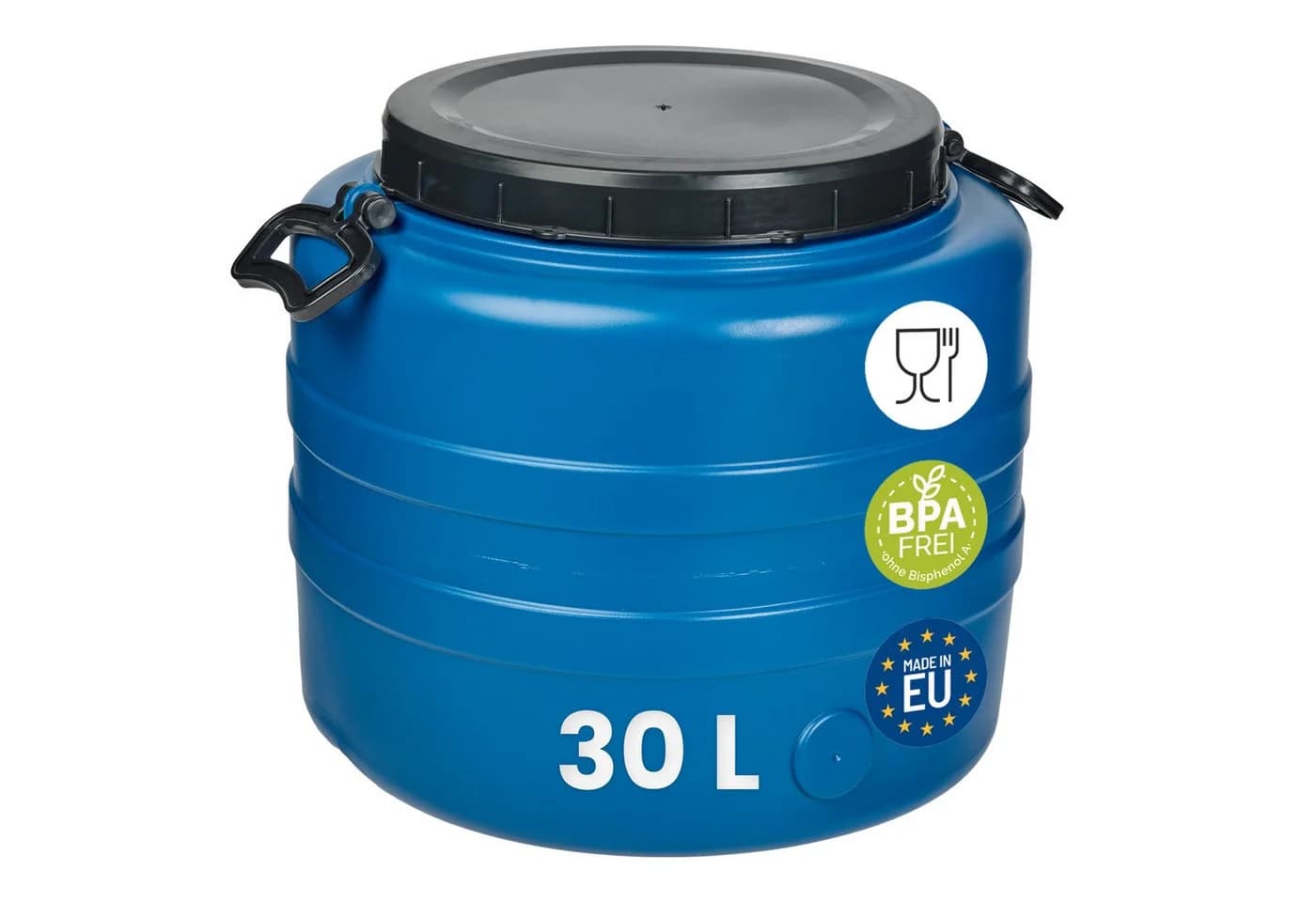 Garronda Regentonne 30L HDPE Weithalsfass Blau - Bild 2
