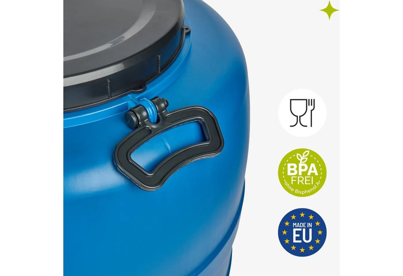 Garronda Regentonne 120 L Weithalsfass HDPE Blau - Bild 4