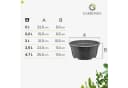 Garronda Blumentopf rund Pflanzschale Kunststoff mit Drainage GD-0207A Bild 5