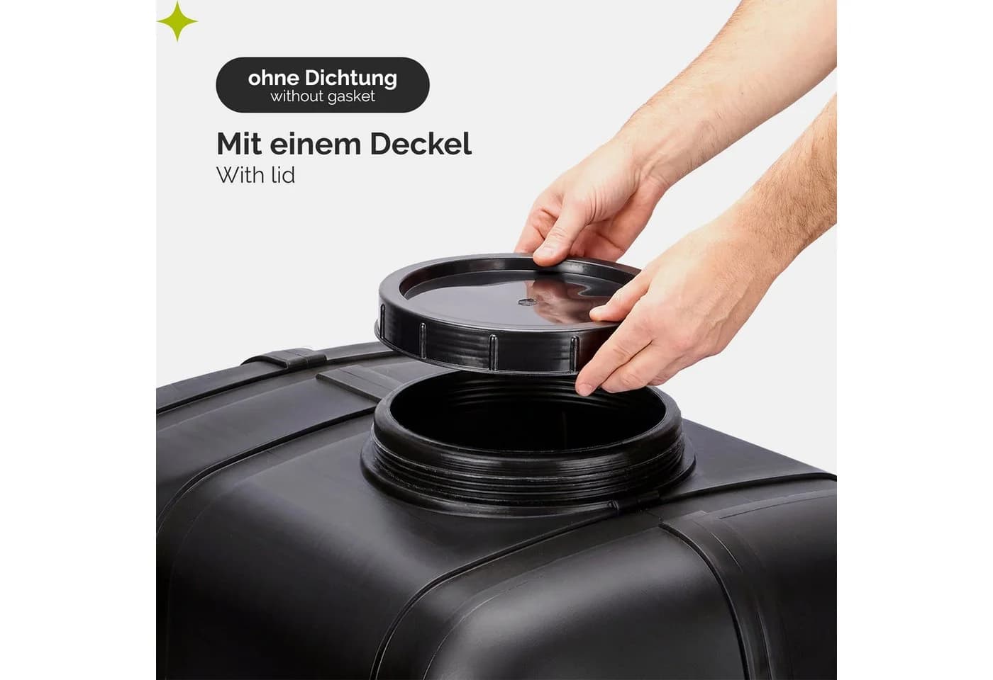 Garronda Regentonne 150l Schwarz HDPE mit Zapfhahn - Bild 3