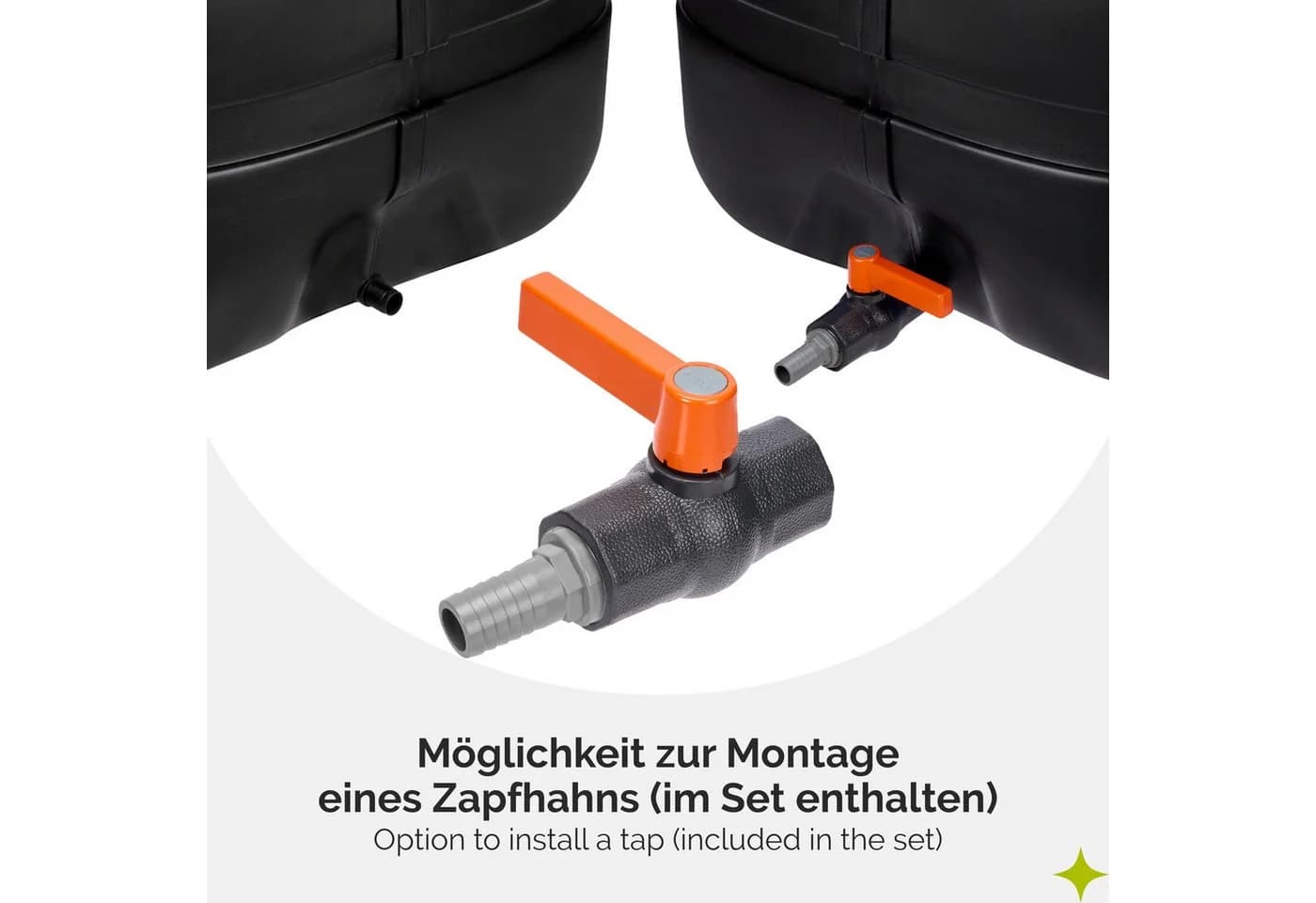 Garronda Regentonne 150l Schwarz HDPE mit Zapfhahn - Bild 4