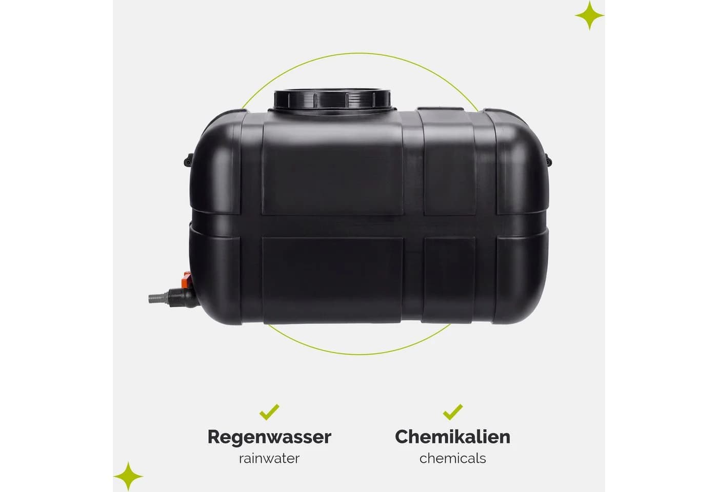 Garronda Regentonne 150l Schwarz HDPE mit Zapfhahn - Bild 5