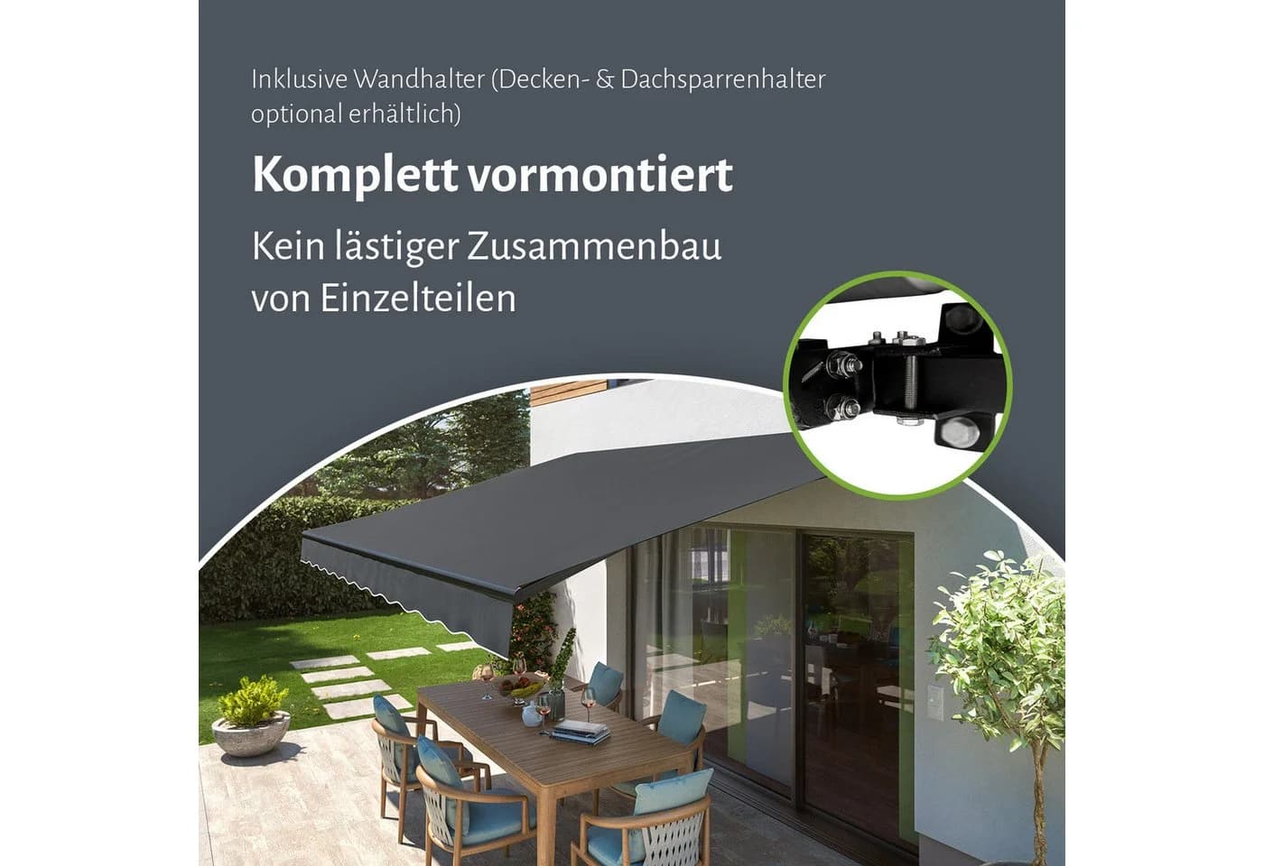 empasa Gelenkarmmarkise START PLUS elektrisch weiß/anthrazit - Bild 5