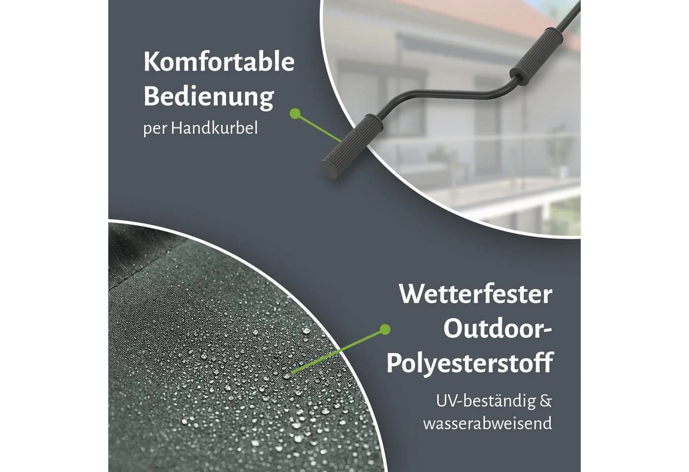 empasa Klemmmarkise ILANGA Anthrazit UV-beständig höhenverstellbar - Bild 4