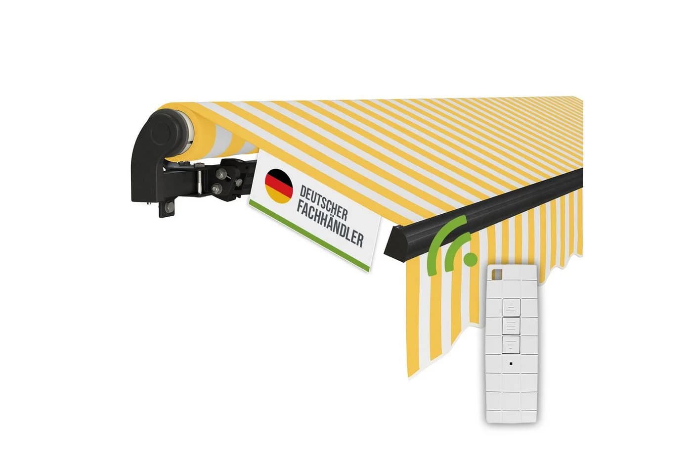 empasa Gelenkarmmarkise START PLUS Elektrisch Gelb/Weiß Gestreift - Bild 2