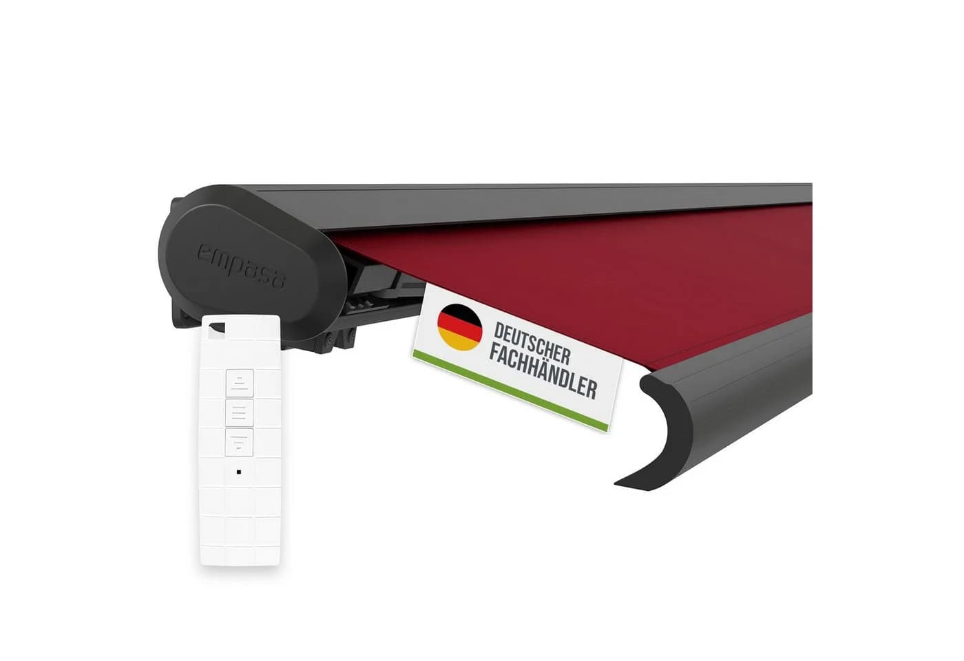 empasa Kassettenmarkise "PROFI" Elektrisch Weinrot - Bild 2