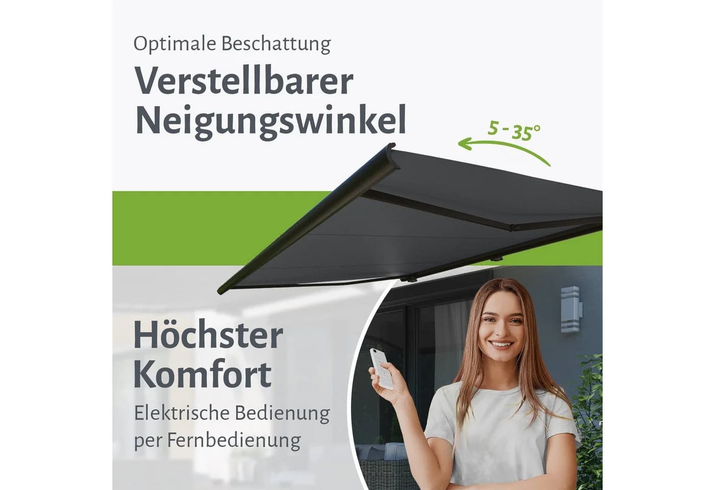 empasa Kassettenmarkise "PROFI" Elektrisch Weinrot - Bild 4