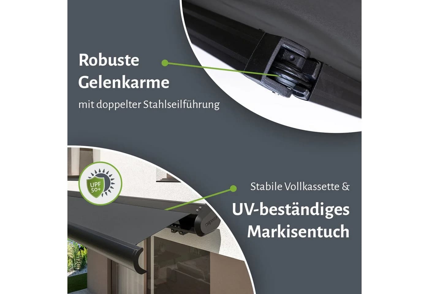 empasa Kassettenmarkise "PROFI" Elektrisch Weinrot - Bild 5