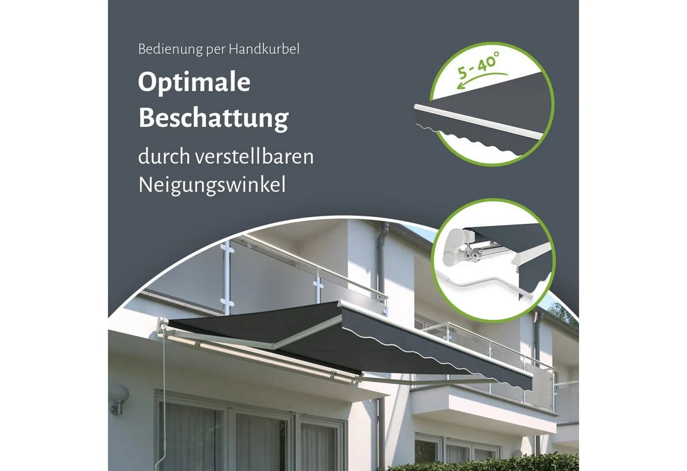 empasa Gelenkarmmarkise START Aluminium-Gestell Weiß - Bild 3