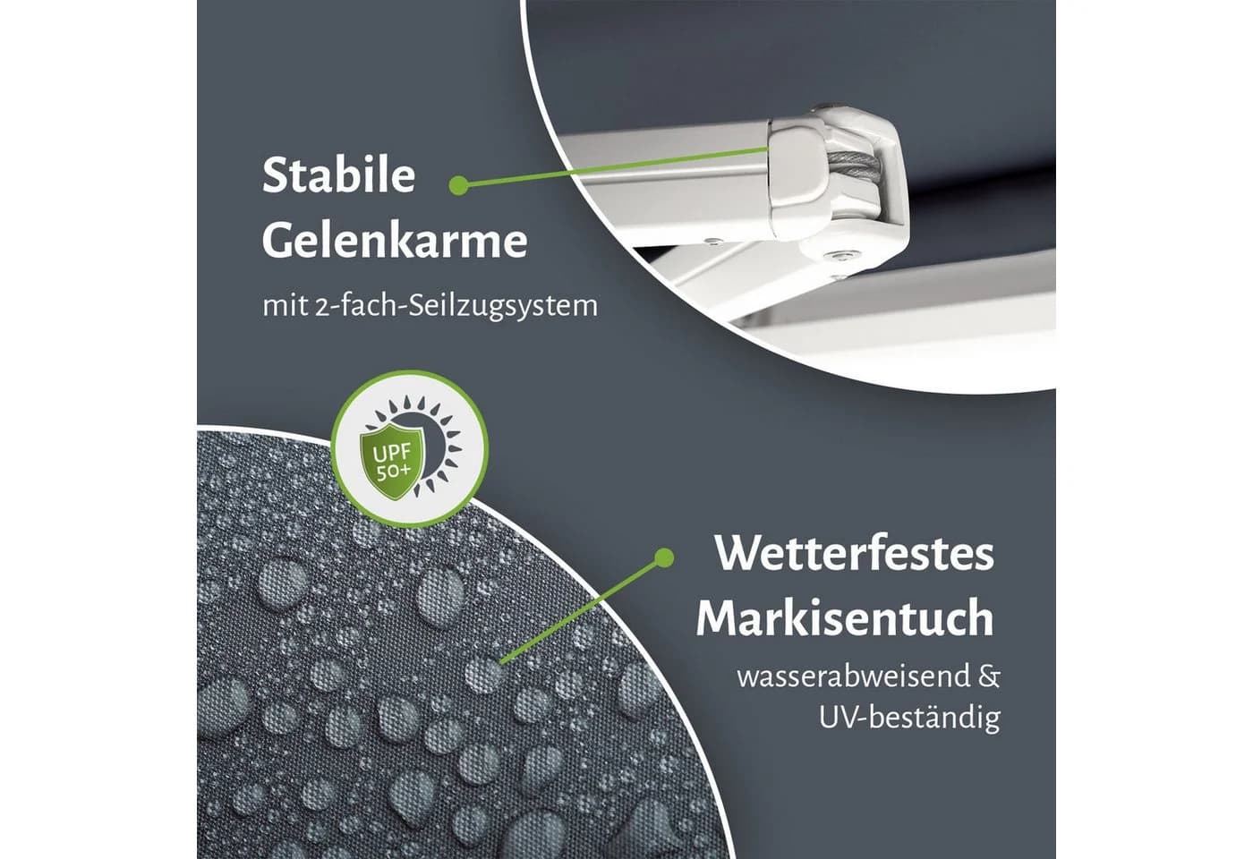empasa Gelenkarmmarkise START Aluminium-Gestell Weiß - Bild 5