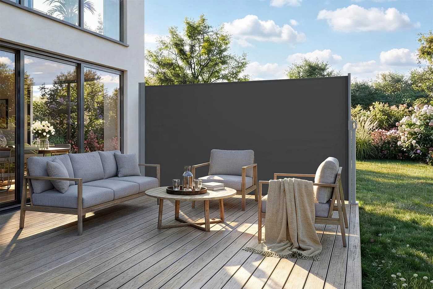 empasa Seitenarmmarkise START 2.0 anthrazit ausziehbar mit Standfuß - Bild 3