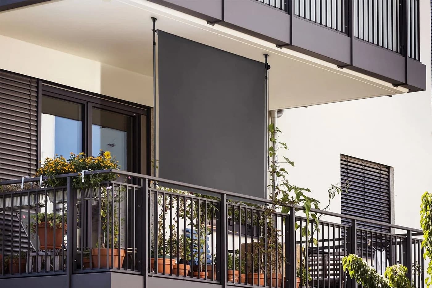 empasa Klemmmarkise Privacy Screen Anthrazit für Balkon & Terrasse - Bild 2