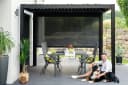 empasa Sonnenschutzrollo "ZEUS" für Pergola Anthrazit/Weiß Bild 3