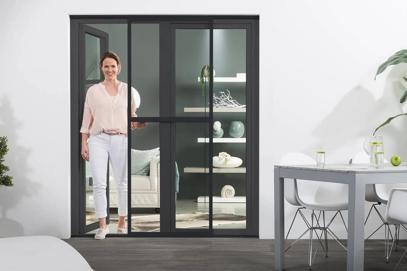 empasa Insektenschutz-Schiebetür COMFORT Anthrazit Aluminium