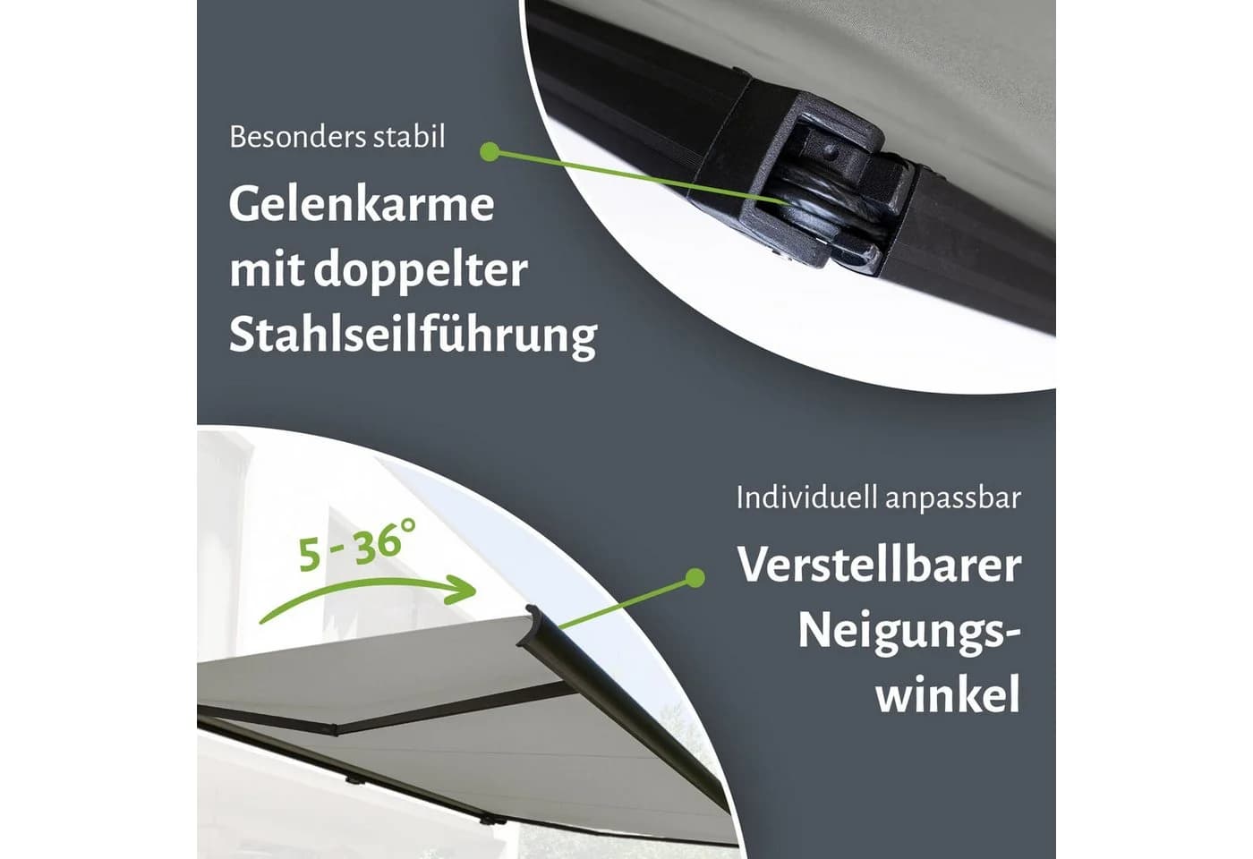 empasa Vollkassettenmarkise PROFI PLUS Hellgrau WiFi-Motor - Bild 4