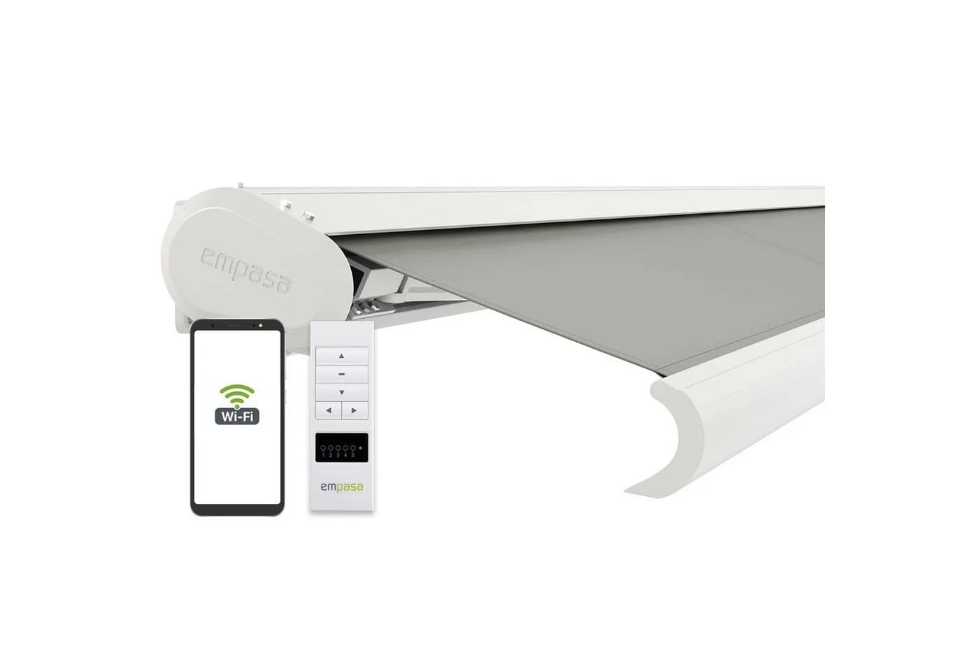 empasa Kassettenmarkise PROFI PLUS Hellgrau WiFi-Motor Aluminium - Bild 2