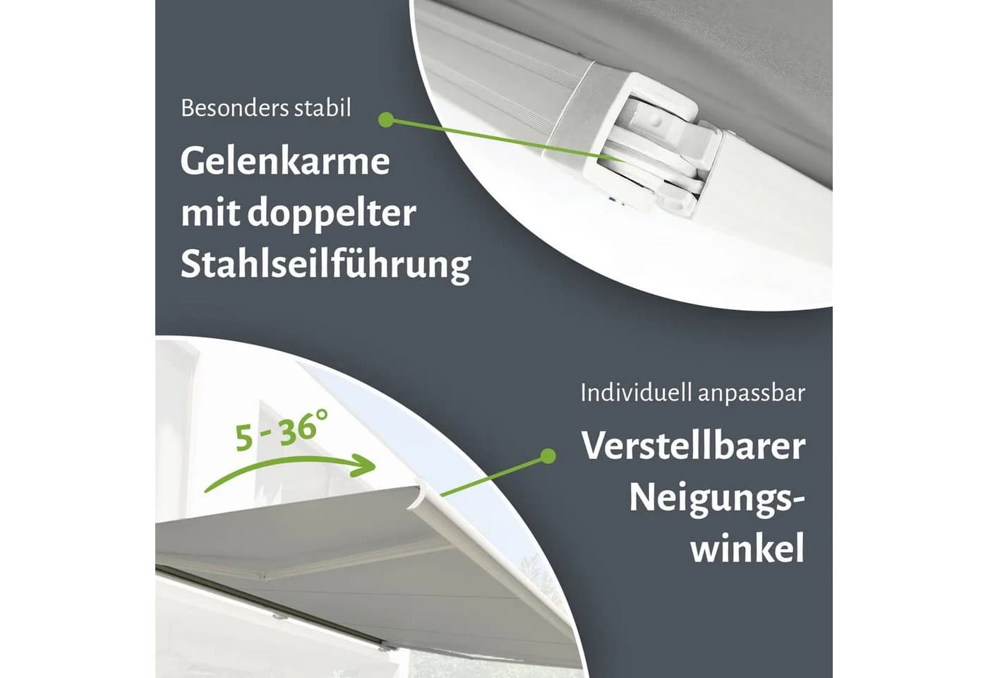 empasa Kassettenmarkise PROFI PLUS Hellgrau WiFi-Motor Aluminium - Bild 4