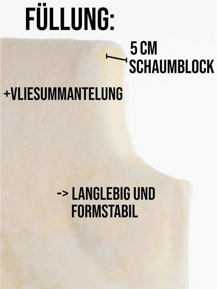 Aspero Hochlehnerauflage Palermo Set 2 Stuhlkissen Beige Wasserdicht - Bild 5
