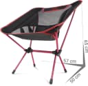 normani Campingstuhl Moak Ultraleicht 796g Rot Aluminium Bild 3
