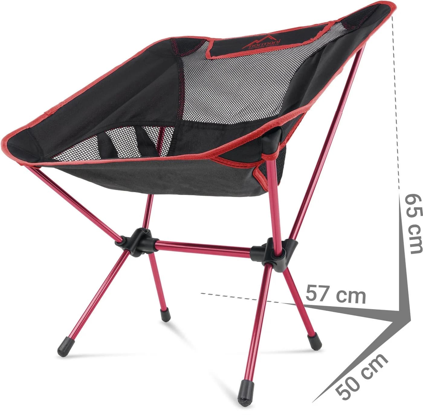 normani Campingstuhl Moak Ultraleicht 796g Rot Aluminium - Bild 3