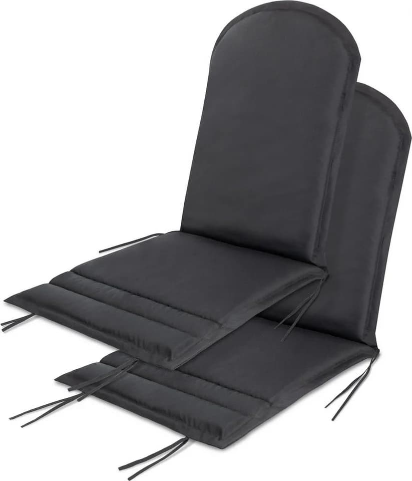 Aspero Hochlehnerauflage 2x für Adirondack Gartenstuhl Grau Polyester - Bild 2