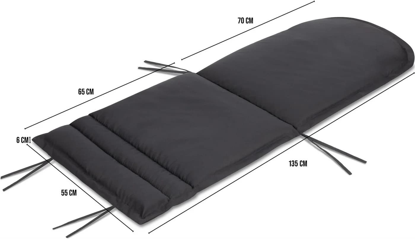 Aspero Hochlehnerauflage 2x für Adirondack Gartenstuhl Grau Polyester - Bild 4