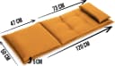 Aspero Hochlehnerauflage Palermo Set 2x Orange Grau Wasserdicht Bild 4