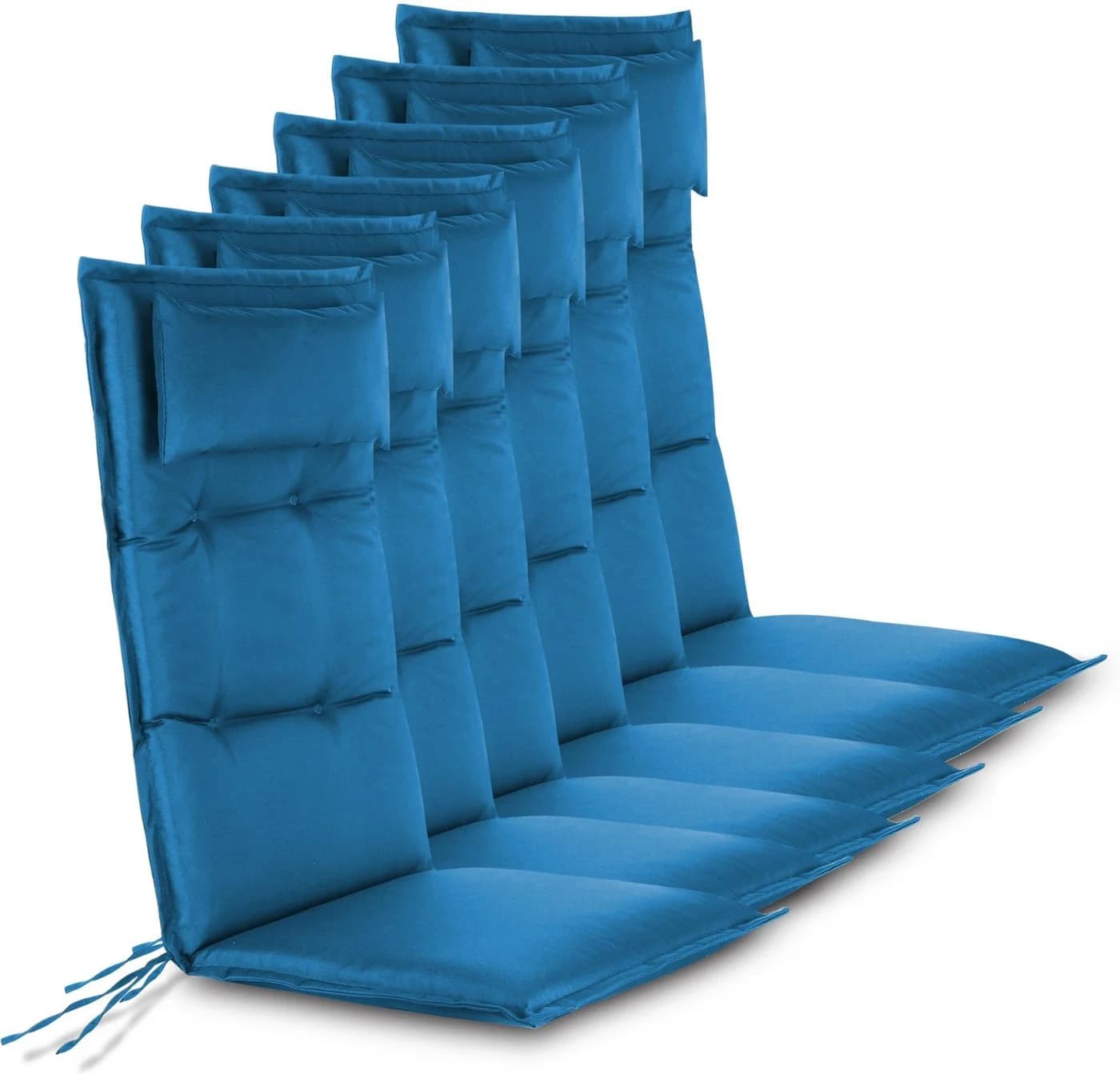 Aspero Hochlehnerauflage Set 6-teilig Marine Wasserdicht - Bild 2