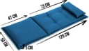 Aspero Hochlehnerauflage Set 6-teilig Marine Wasserdicht Bild 5