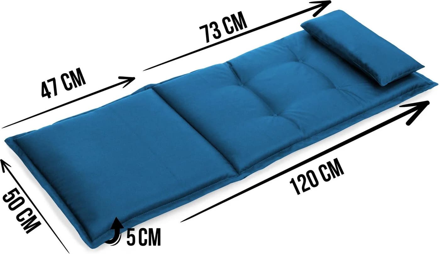 Aspero Hochlehnerauflage Set 6-teilig Marine Wasserdicht - Bild 5
