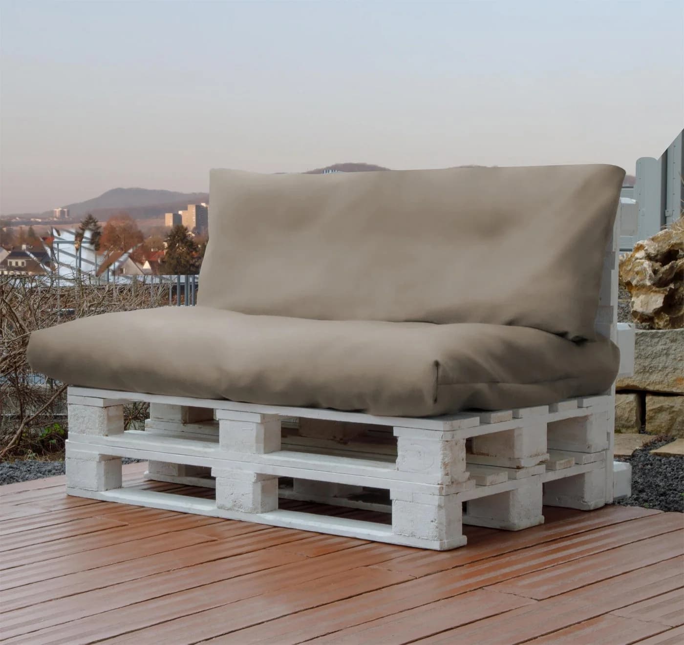Aspero Wasserdichte Palettenkissenbezüge 2-teilig Beige