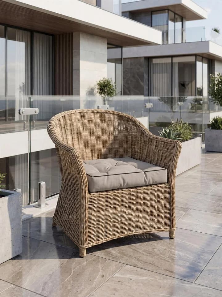 Aspero Sitzkissen Valletta Beige 50x50 cm Gepolstert