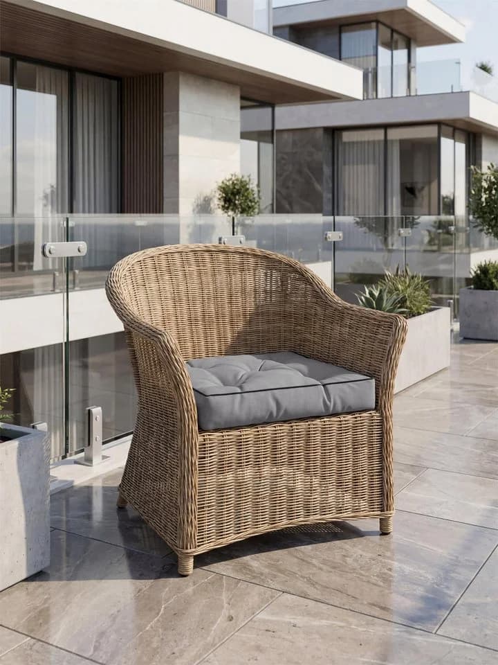 Aspero Sitzauflage 4 Stuhlkissen 50x50 cm Valletta Outdoor