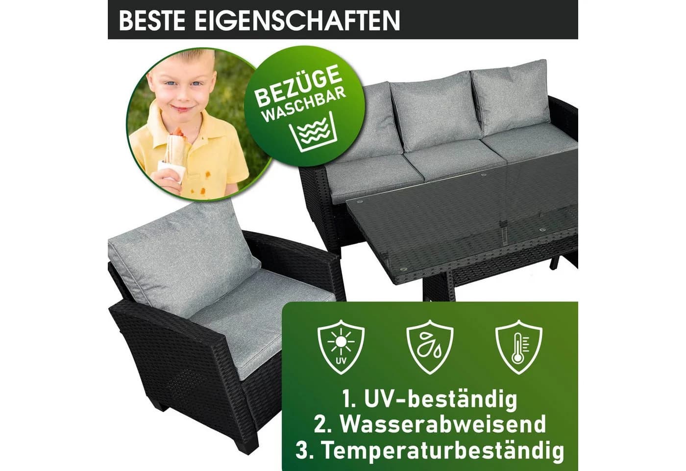 BRAST Gartenlounge-Set Delight bis zu 7 Personen TÜV-geprüft - Bild 5