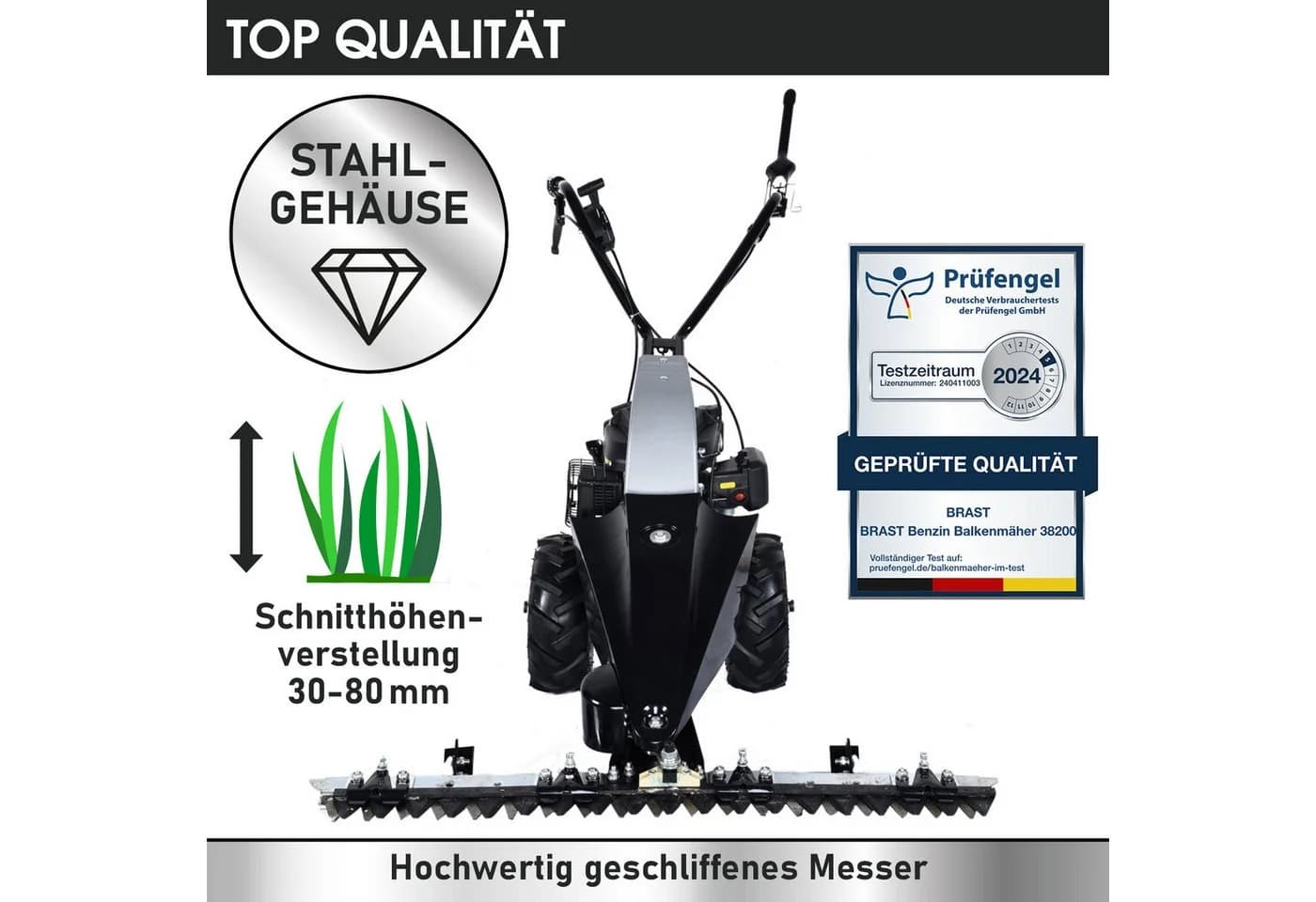 BRAST Benzin Balkenmäher 97cm Schnittbreite mit Selbstantrieb - Bild 5