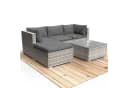BRAST Gartenlounge-Set Royal Grau 4-tlg. mit Polyrattan & Aluminium Bild 2