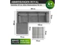 BRAST Gartenlounge-Set Royal Grau 4-tlg. mit Polyrattan & Aluminium Bild 3