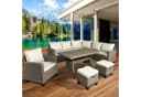 BRAST Gartenlounge-Set Hacienda 10-tlg. Polyrattan Braun/Beige Bild 2