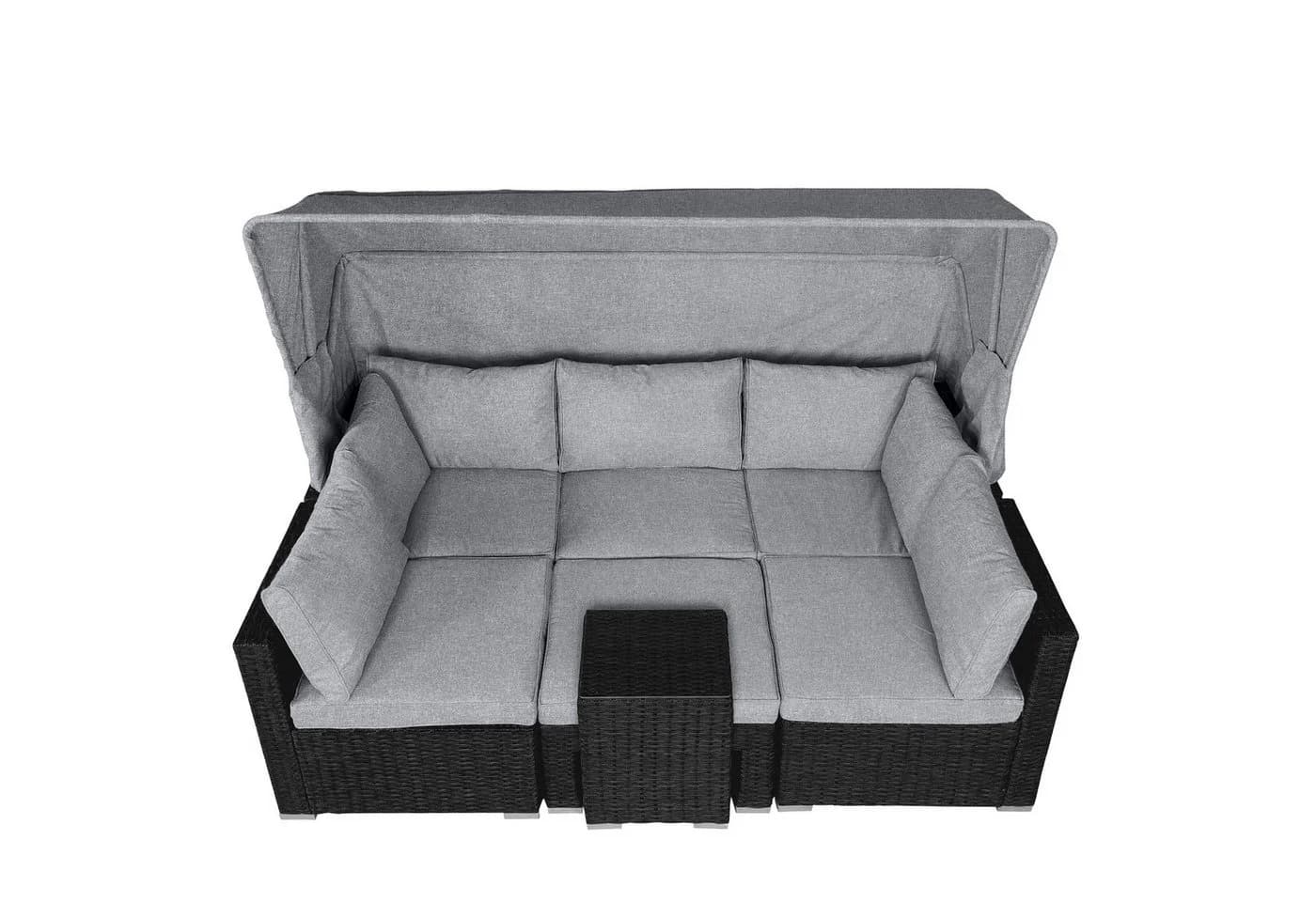 BRAST Sonneninsel Lounge Set 2-6 Personen mit LED-Dach - Bild 2
